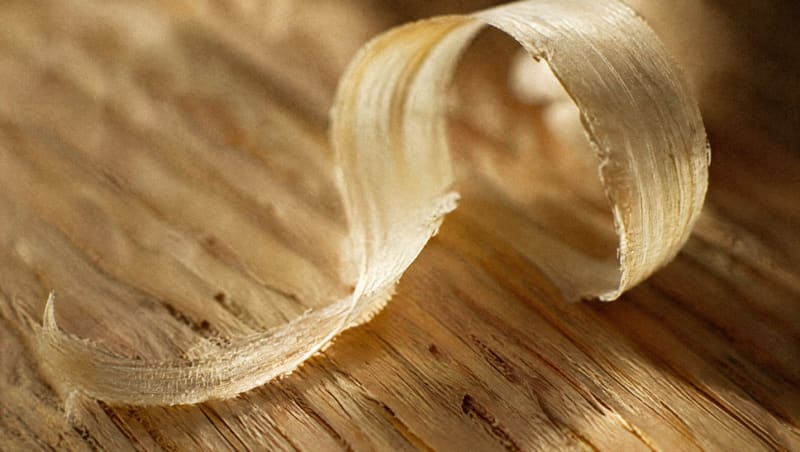 Close view of planed oak grain